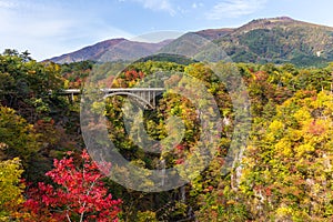 Bridge passing though Naruko Gorge