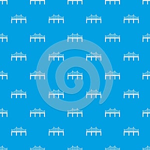 Bridge pattern seamless blue