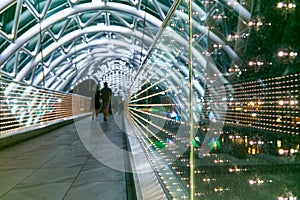 Bridge of Peace. Steel and glass construction