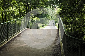 Bridge for pedestrians and bikers