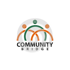 Bridge people community logo design