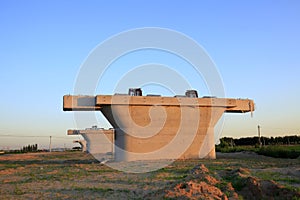 Bridge pier in construction site