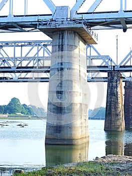 Bridge Pier of R.C.C. type supporting truss girder.