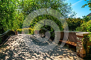 The bridge in the Pildammsparken park in the city of Malmo