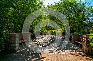 The bridge in the Pildammsparken park in the city of Malmo