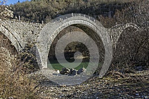 Bridge of Plakidas or Kalogeriko, Pindus Mountains, Zagori, Epirus