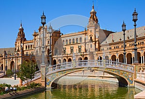 Bridge of Plaza de Espa?a, Seville, Spain photo