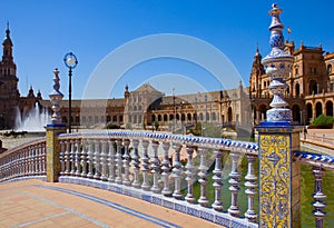 Bridge of Plaza de Espa?a, Seville, Spain photo