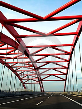 Bridge in Poland. Autobahn.