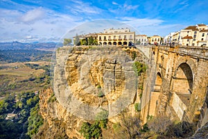 Bridge Puente Nuevo. Tajo Gorge. Ronda, Andalusia, Spain photo