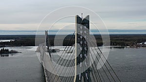 Bridge Pylon By Drone On The Replot Bridge