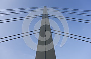 A bridge pylon in Dusseldorf in Germany