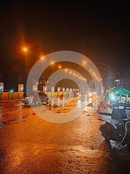 Bridge in rainy nights