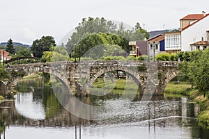 Bridge reflected in the river