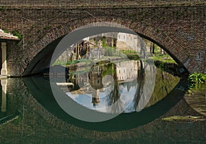 Bridge reflection like a giant eye