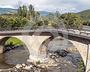 Bridge in riiver Segre