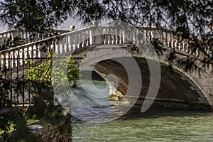 Bridge in Riva San Biasio in Venice near the Venetian Arsenal