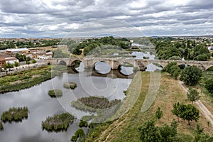 Bridge and River Agueda, Ciudad Rodrigo, Castile and Leon photo