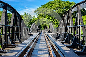 Bridge on the river kwai, Kanchanaburi province,Thailand.