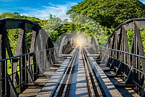 Bridge on the river kwai, Kanchanaburi province,Thailand.