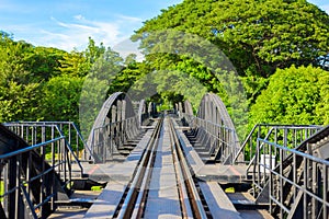 Bridge on the river kwai, Kanchanaburi province,Thailand.