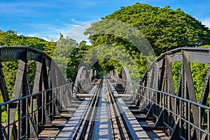 Bridge on the river kwai, Kanchanaburi province,Thailand.