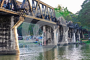 Bridge on River Kwai Kanchanaburi Thailand where British and Australian prisoners of war where held by the Japanese