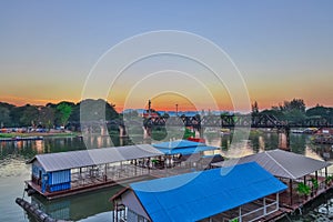 Bridge on River Kwai Kanchanaburi Thailand where British and Australian prisoners of war where held by the Japanese