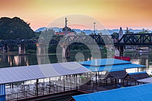 Bridge on River Kwai Kanchanaburi Thailand where British and Australian prisoners of war where held by the Japanese