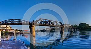 Bridge on River Kwai Kanchanaburi Thailand where British and Australian prisoners of war where held by the Japanese