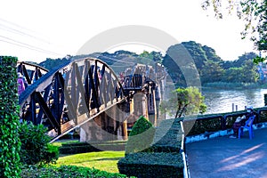 Bridge on River Kwai Kanchanaburi Thailand where British and Australian prisoners of war where held by the Japanese