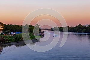 Bridge on River Kwai Kanchanaburi Thailand where British and Australian prisoners of war where held by the Japanese