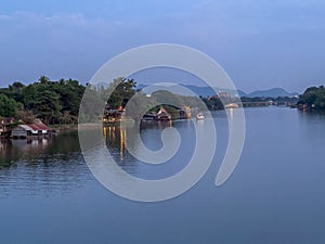 Bridge on River Kwai Kanchanaburi Thailand where British and Australian prisoners of war where held by the Japanese