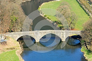 Bridge and river landscape in Bouillon