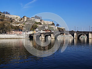 Bridge With River Meuse in Namur