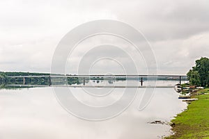 Bridge on the river Sava in Å abac.