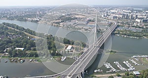 Bridge on river Sava in Belgrade