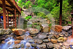 Bridge and river in Wudang