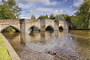 Bridge on River Wye, Bakewell, Derbyshire, UK