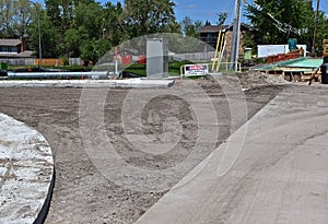 Bridge, and road construction site