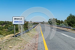 Bridge on road N8 over Orange River at Groblershoop