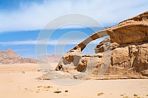 Bridge rock in Wadi Rum desert