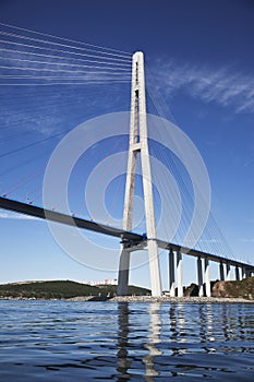 Bridge Russky through the Strait of Eastern Bosphorus
