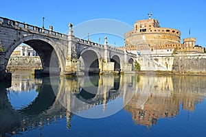 Bridge Sant Angelo and the Castle Sant Angelo, Rome