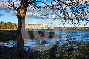 A bridge between Seeland und Moen in Denmark