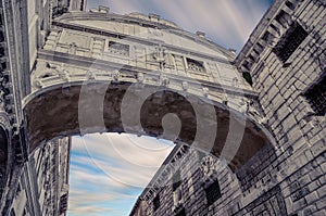 Bridge of Sighs, a bridge in Venice, Italy