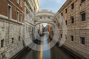 Bridge of Sighs and Doge\'s Palace in Venice, Italy.