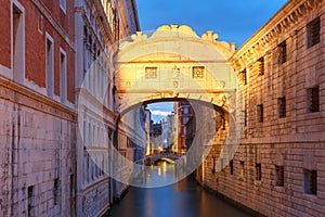 Bridge of Sighs or Ponte dei Sospiri in Venice