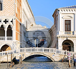 Bridge of sighs and the prisons of Venice