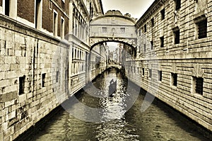 Bridge of Sighs in Venice, Italy